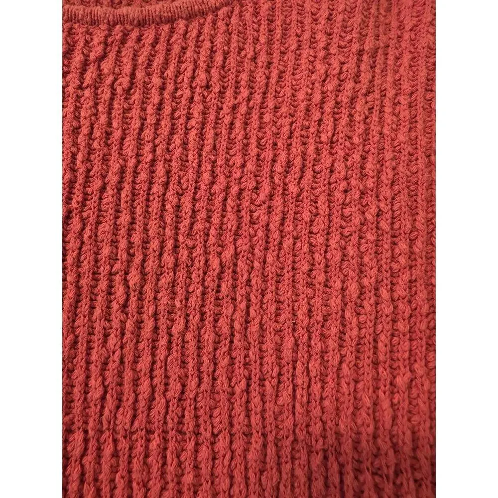 🌸 Coldwater Creek Textured Knit Sweater Women’s Large Pink Cotton Cottagecore - Picture 3 of 5